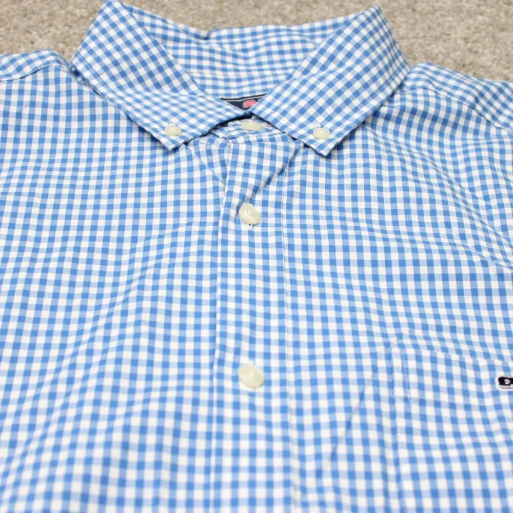 Vineyard Vines Shirt Men Large Blue Classic Fit Tucker Cotton Stretch L/S Button - Picture 5 of 14
